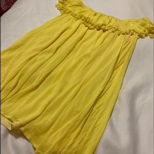 Yellow Off Shoulder Dress L